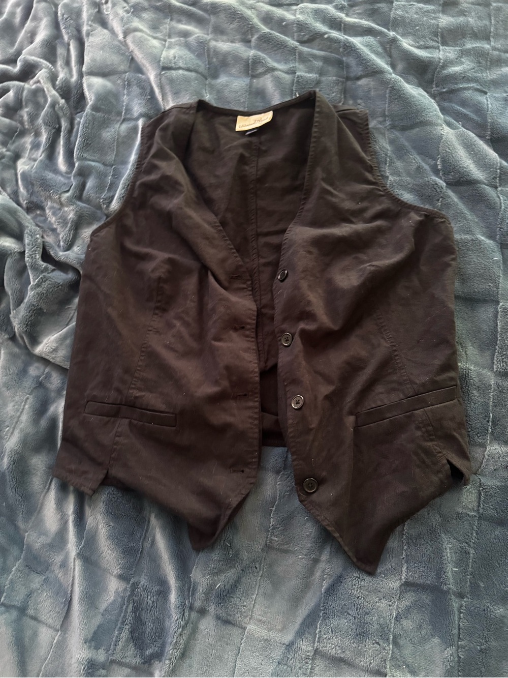 Universal Thread Black Linen Blend Vest